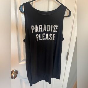 Apt. 9 Black Muscle Tee with Bold Print